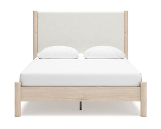 Cadmori Queen Upholstered Panel Bed, Dresser and Nightstand