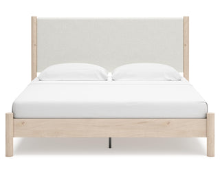 Cadmori King Upholstered Panel Bed, Dresser and Nightstand
