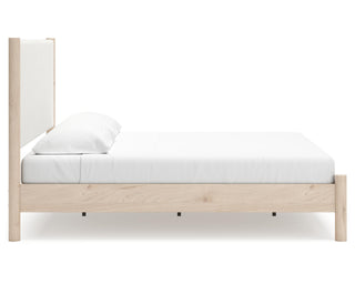 Cadmori King Upholstered Panel Bed, Dresser and Nightstand