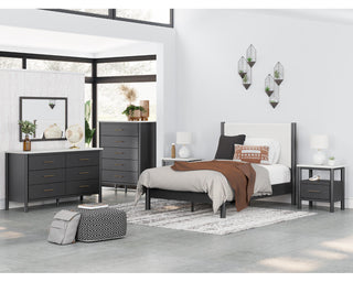 Cadmori Full Upholstered Panel Bed