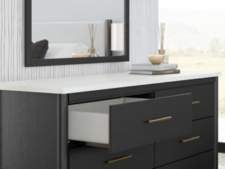 Cadmori King Panel Bed, Dresser, Mirror and Nightstand