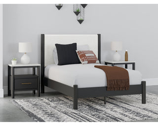 Cadmori Full Upholstered Panel Bed