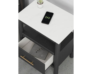 Cadmori King Panel Bed, Dresser, Mirror and Nightstand