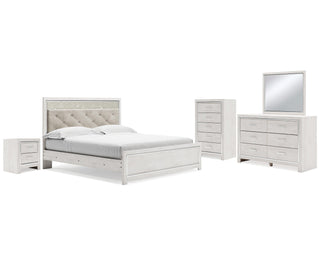 Altyra King Panel Bed, Dresser, Mirror, Chest and Nightstand