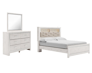 Altyra Queen Panel Bookcase Bed, Dresser and Mirror