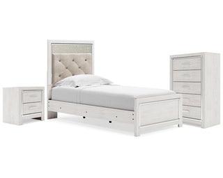 Altyra Twin Panel Bed, Chest and Nightstand