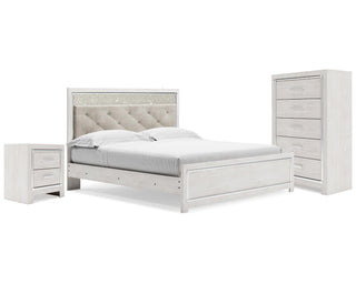 Altyra King Panel Bed, Chest and 2 Nightstands