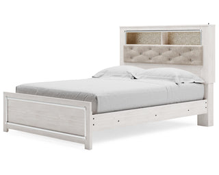 Altyra Queen Bookcase Panel Bed, Dresser, Mirror and Chest