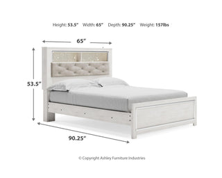 Altyra Queen Bookcase Panel Bed, Dresser, Mirror and Chest