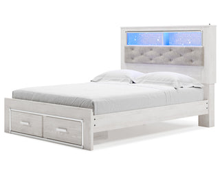 Altyra Queen Panel Storage Bed, Dresser, Mirror and Nightstand
