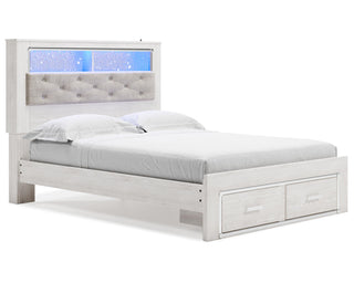 Altyra Queen Panel Storage Bed, Dresser, Mirror and Nightstand