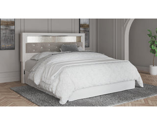 Altyra King Upholstered Panel Bookcase Headboard