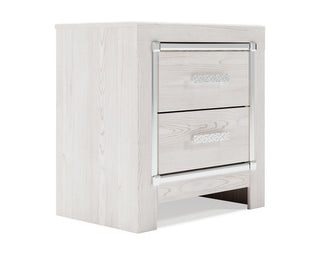 Altyra Queen Panel Storage Bed with Mirrored Dresser and Nightstand