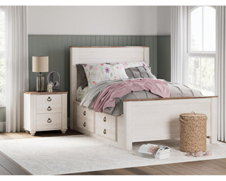 Willowton Full Panel Bed with 2 Storage Drawers