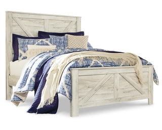 Bellaby Queen Crossbuck Panel Bed and 2 Nightstands