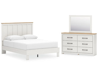 Linnocreek Queen Panel Bed, Dresser and Mirror