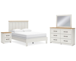Linnocreek Queen Panel Bed, Dresser, Mirror and Nightstand