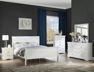 SETB3650 LOUIS PHILIP WHITE TWIN BEDROOM GROUP