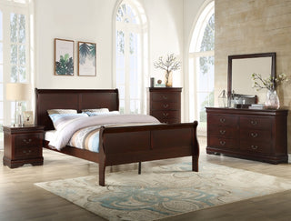 SETB3850 LOUIS PHILIP KING CHERRY BEDROOM GROUP