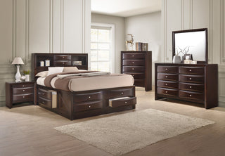 SETB4265 EMILY KING STORAGE DARK CHERRY BEDROOM