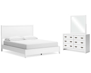 Binterglen California King Panel Bed, Dresser and Mirror