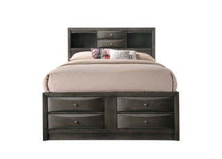 EMILY QUEEN CAPTAINS BED HB/FB GREY