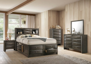 EMILY QUEEN CAPTAINS BED HB/FB GREY