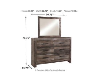 Wynnlow Queen Crossbuck Panel Bed, Dresser, Mirror and Chest
