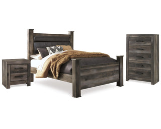 Wynnlow Queen Poster Bed, Chest and 2 Nightstands