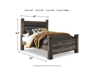 Wynnlow Queen Poster Bed, Chest and 2 Nightstands
