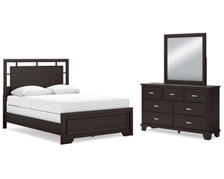 Covetown Queen Panel Bed, Dresser and Mirror