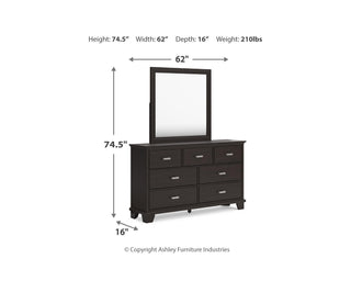 Covetown Queen Panel Bed, Dresser, Mirror and Nightstand