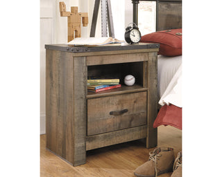 Trinell Queen Poster Bed, Dresser, Mirror and Nightstand