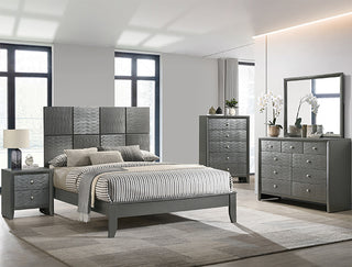 SETB4715 DENKER GUNMETAL QUEEN BEDROOM GROUP