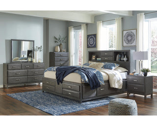 Caitbrook King Storage Bed, Dresser, Mirror, Chest and 2 Nightstands