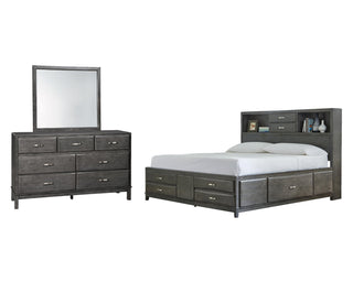 Caitbrook King Storage Bed, Dresser and Mirror