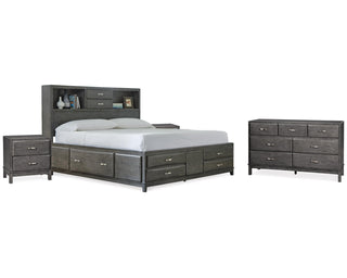 Caitbrook California King Storage Bed, Dresser and 2 Nightstands
