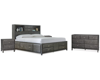 Caitbrook King Storage Bed, Dresser and 2 Nightstands