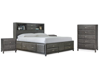 Caitbrook King Storage Bed, Chest and 2 Nightstands