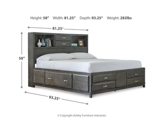 Caitbrook King Storage Bed, Dresser and Nightstand