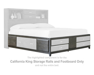 Caitbrook California King Storage Rails and Footboard
