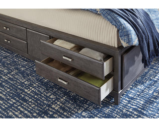 Caitbrook King Storage Bed, Dresser, Mirror and 2 Nightstands