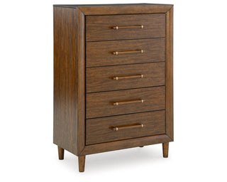Lyncott King Upholstered Bed, Chest and Nightstand