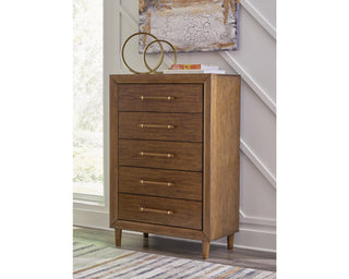 Lyncott King Upholstered Bed, Chest and Nightstand