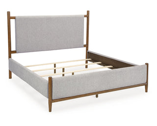Lyncott Queen Upholstered Bed, Dresser and Mirror