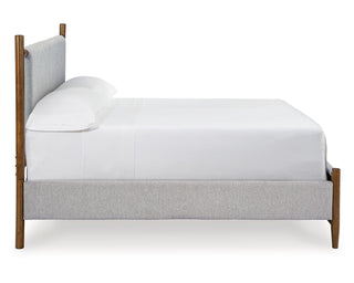 Lyncott Queen Upholstered Bed, Dresser and Mirror