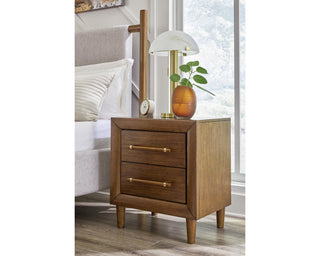 Lyncott Queen Upholstered Bed, Dresser, Mirror and Nightstand