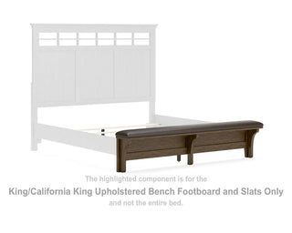 Shawbeck King/California King Upholstered Bench Footboard and Slats