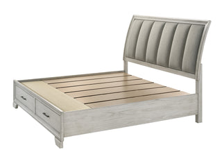 JAYMES K STORAGE BED HB WHITE MIST