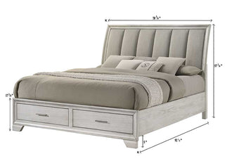 JAYMES K/Q STORAGE BED RAIL W. MIST